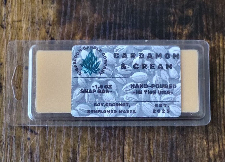 Cardamom & Cream Wax Melts 1.5 Ounce Snap-bar