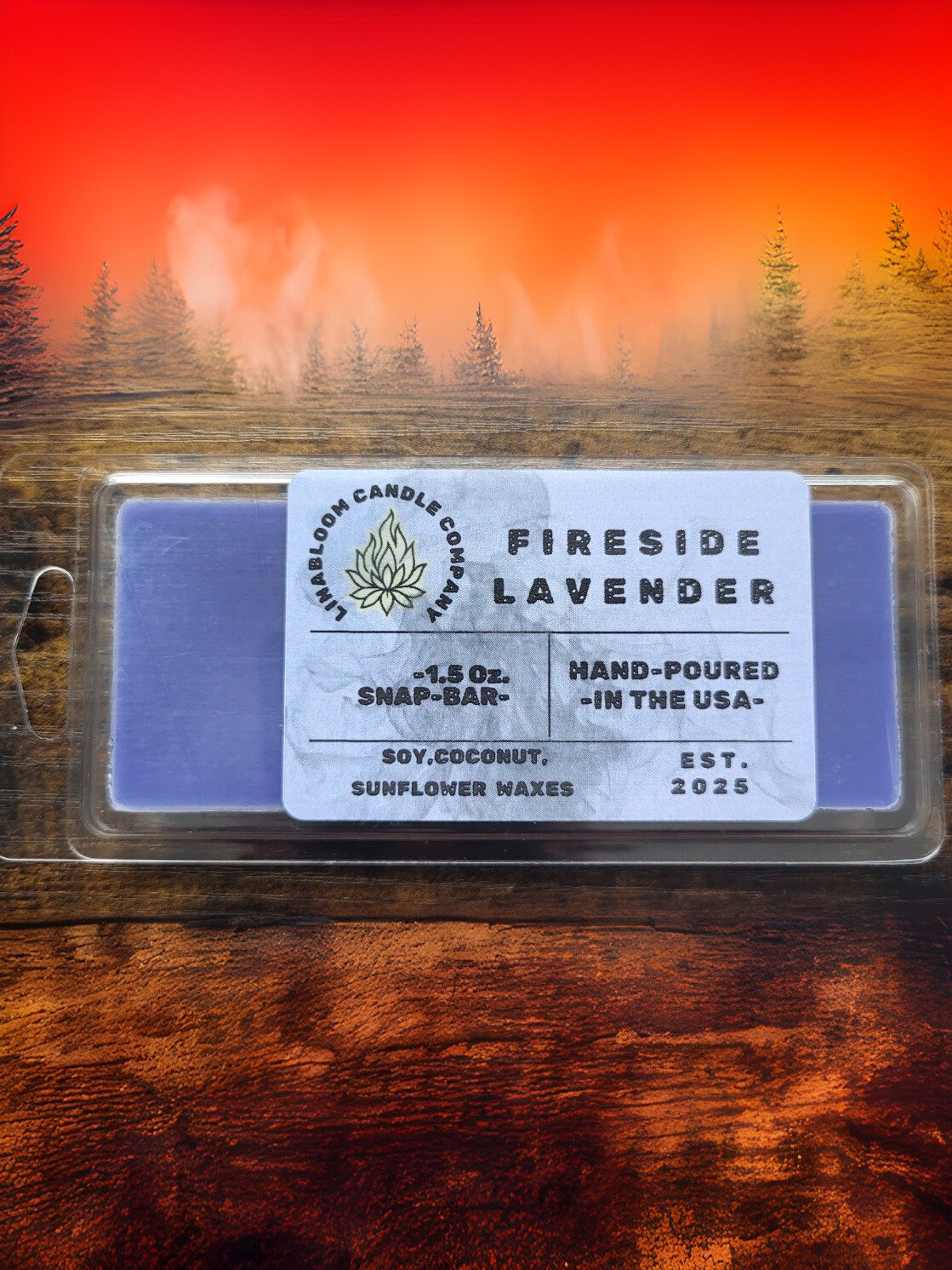 Fireside Lavender Wax Melts 1.5 Ounce Snap-bar