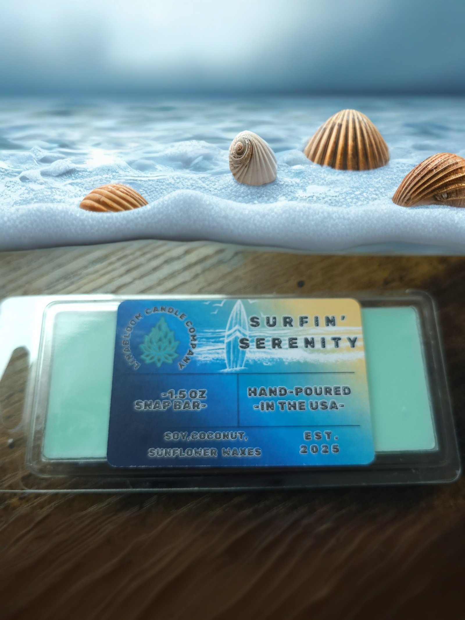 Surfin' Serenity Wax Melts 1.5 Ounce Snap-bar